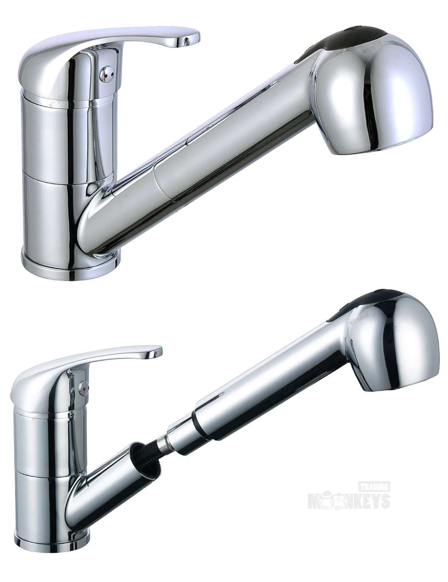 Zeripikfoasp Küchenarmatur Edelstahl - Ausziehbare Mischbatterie Mit 2 Strahlarten
